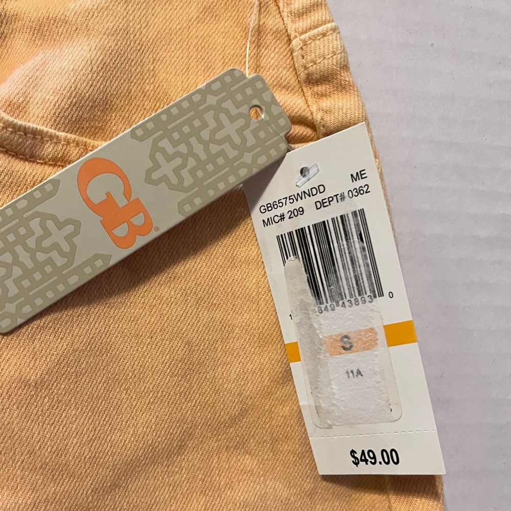 GB cute light orange denim skirt Small NWT - Picture 6 of 6